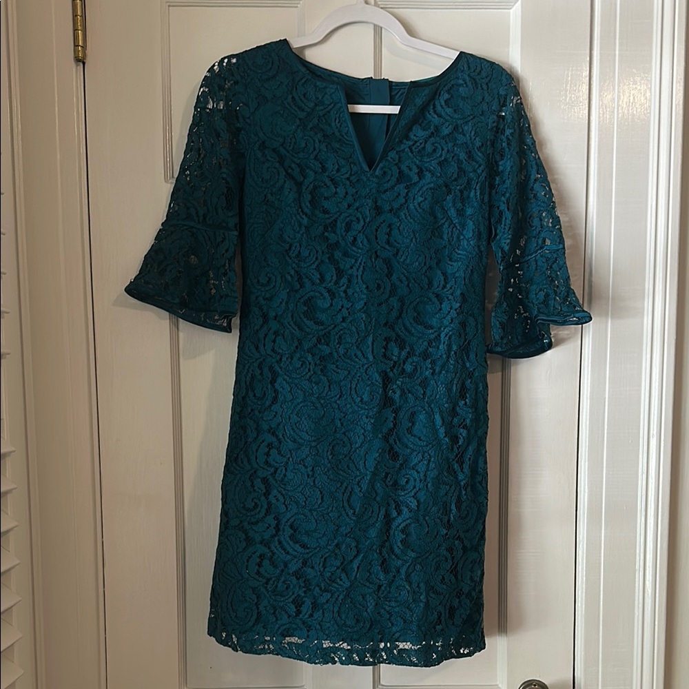 Teal Lace Dress